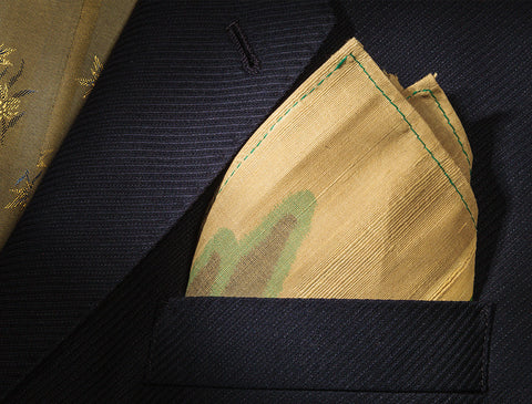 Crane Pocket Square, Green