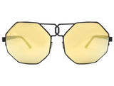 Gonzo - Black With Gold Mirrored Lenses