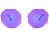 Gonzo - Ivory With Mirrored Purple Lenses