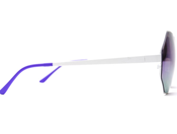 Gonzo - Ivory With Mirrored Purple Lenses