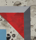 Cube in Red, Blue + Grey