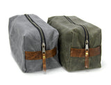Leather & Waxed Canvas Dopp Kit