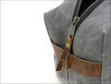 Leather & Waxed Canvas Dopp Kit