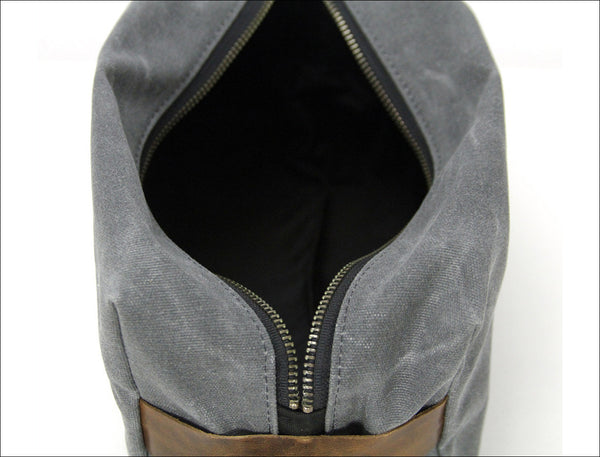 Leather & Waxed Canvas Dopp Kit