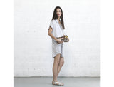 Double Placket Dress - Light Grey
