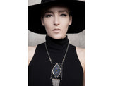 BLACK Collection Double Black & Silver Native Pendant Necklace