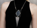 BLACK Collection Double Black & Silver Native Pendant Necklace