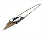 BLACK Collection Double Black & White Native Pendant Necklace