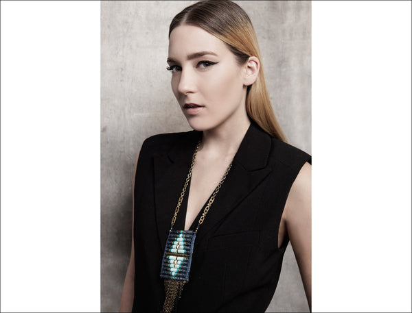 BLACK Collection Double Indigo Native Pendant Necklace