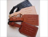 Double Sided Handstitched Personalized Luggage Tag