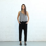 Drop Crotch Pants, Black Naftul