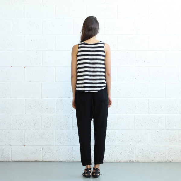 Drop Crotch Pants, Black Naftul