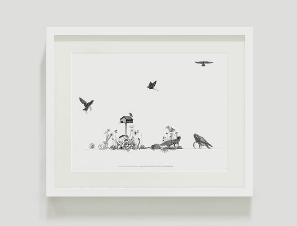 Biological Pest Control Ecosystem Eyal Landman drawing print