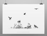 Biological Pest Control Ecosystem Eyal Landman drawing print