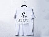 EYE CHART | Unisex T-Shirt, Black on White Sophia Wallace
