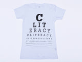 EYE CHART | Women's T-Shirt, Black on White Sophia Wallace