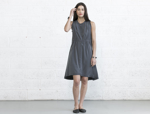 Flower Dress, Grey Naftul