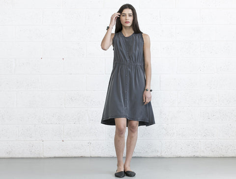 Flower Dress, Grey