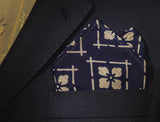Geometric Flowers Pocket Square Faburiq