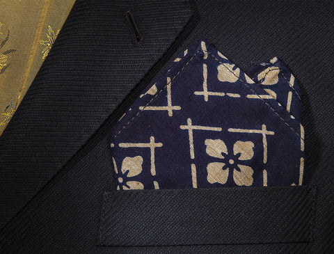 Geometric Flowers Pocket Square