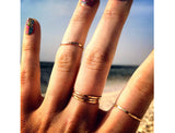 Gold Pretty Girl Stacking Rings