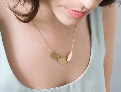 Gold Nuggets Necklace