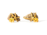 Gudrun Gold Rock Stud Earrings - Rough Diamond Saloukee