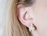 Gudrun Gold Rock Stud Earrings - Rough Diamond Saloukee