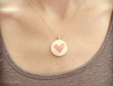 Hand-Stitched Heart Necklace
