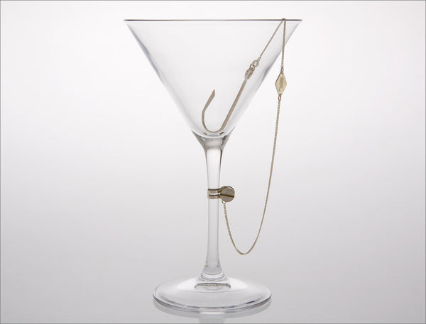 'Hookers' Delight' Martini Glass with Olive Hook