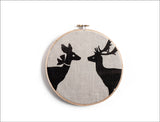 Handmade Hoop Art: Deer and Doe