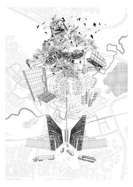 Index Eyal Landman drawing print