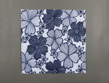 Indigo and White Flowers Pocket Square Faburiq