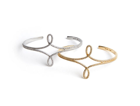 Infinity Loop Cuff with Stones