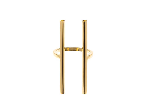 Initial Ring Gold