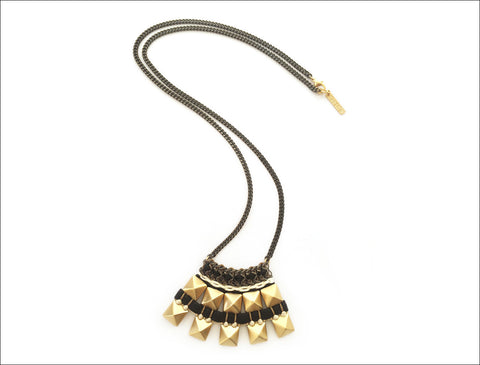 Gold Janelle Handmade Woven Necklace