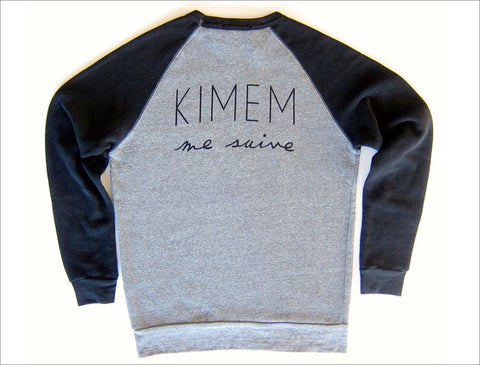 KIMEM me Suive Print Sweater - Black & Grey