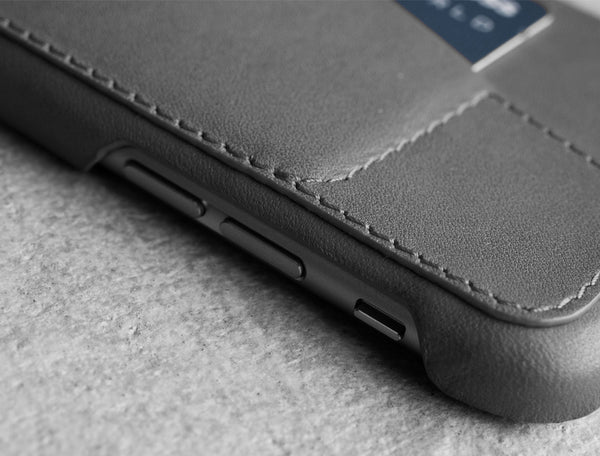Leather Wallet Case 80° for iPhone 6 - Grey