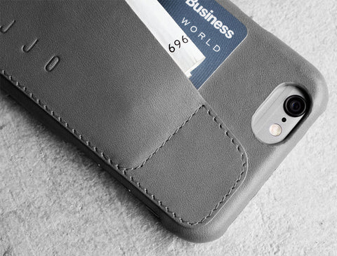 Leather Wallet Case 80° for iPhone 6 - Grey