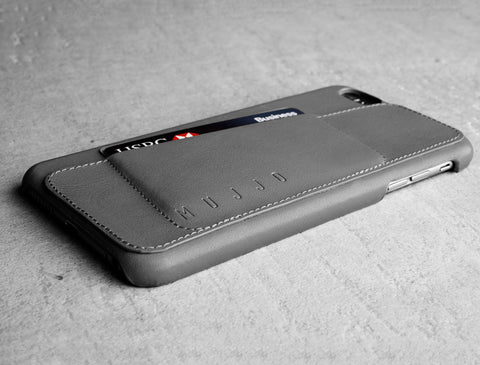 Leather Wallet Case 80° for iPhone 6 Plus - Grey
