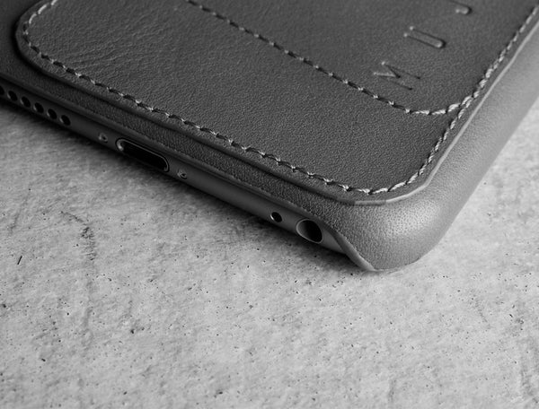 Leather Wallet Case 80° for iPhone 6 Plus - Grey