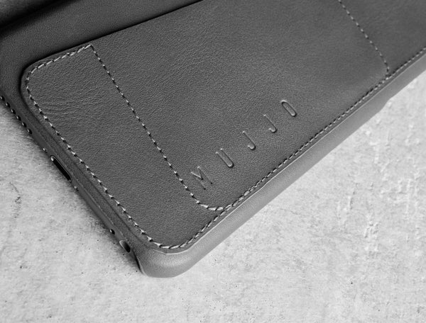Leather Wallet Case 80° for iPhone 6 Plus - Grey