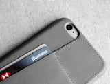 Leather Wallet Case 80° for iPhone 6 Plus - Grey