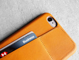 Leather Wallet Case 80° for iPhone 6 Plus - Tan