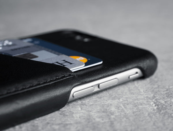 Leather Wallet Case for iPhone 6 - Black