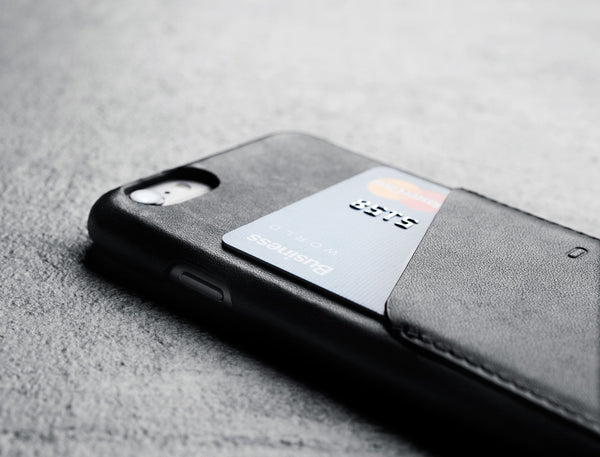 Leather Wallet Case for iPhone 6 - Black
