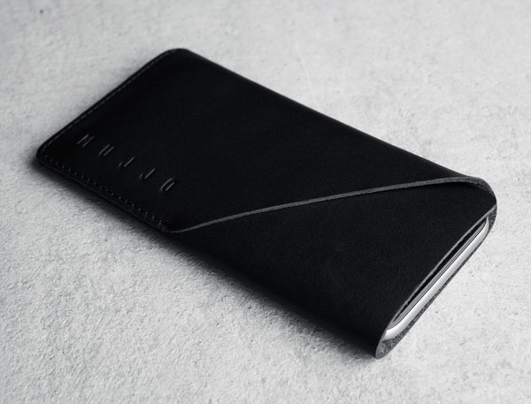 Leather Wallet Sleeve for iPhone 6 - Black