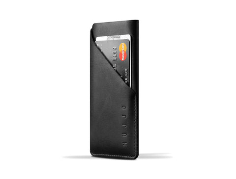 Leather Wallet Sleeve for iPhone 6 - Black