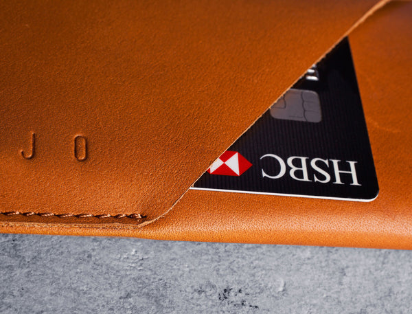 Leather Wallet Sleeve for iPhone 6 - Tan
