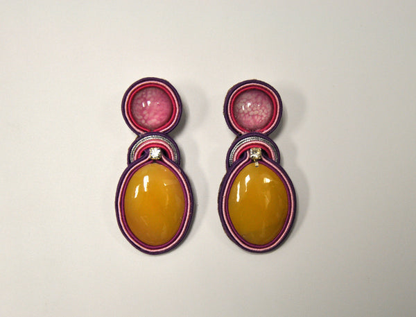 Lemon Drop Soutache Earrings